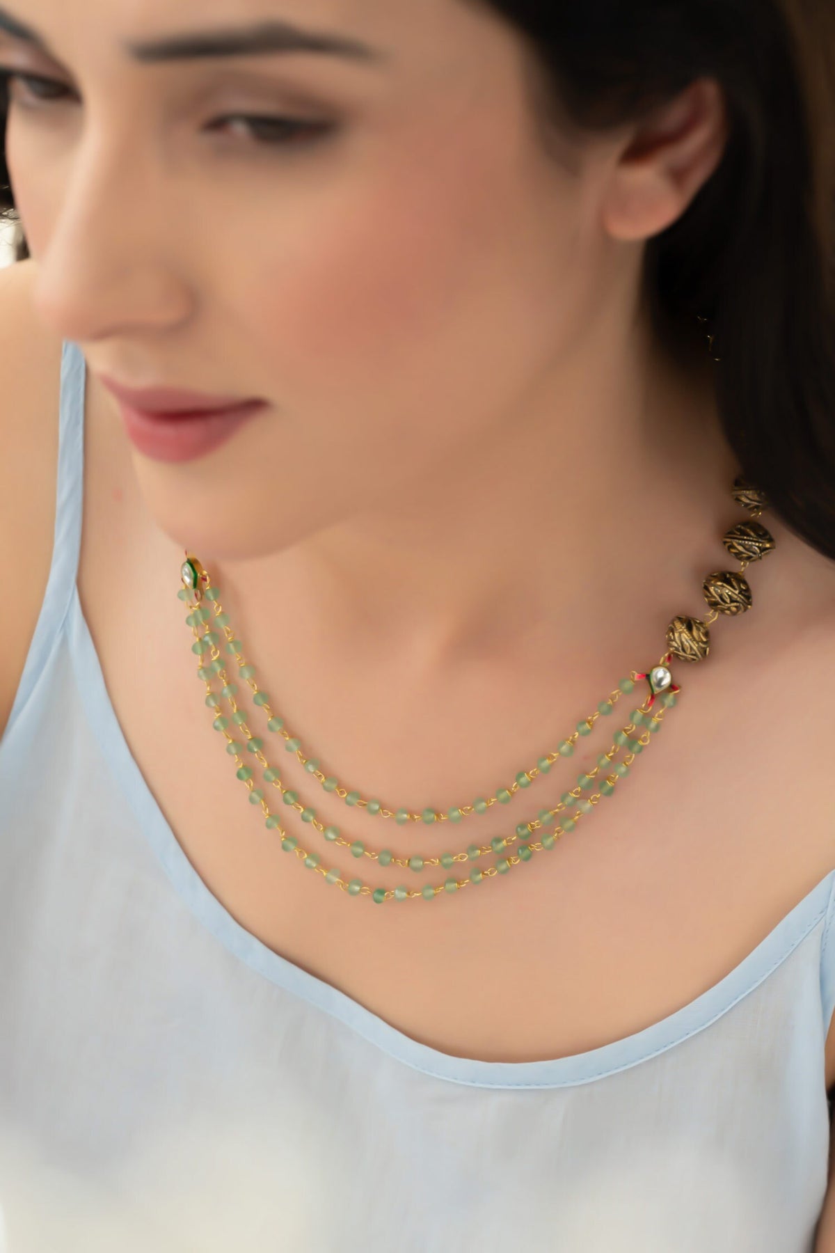 Antique Mint Necklace 