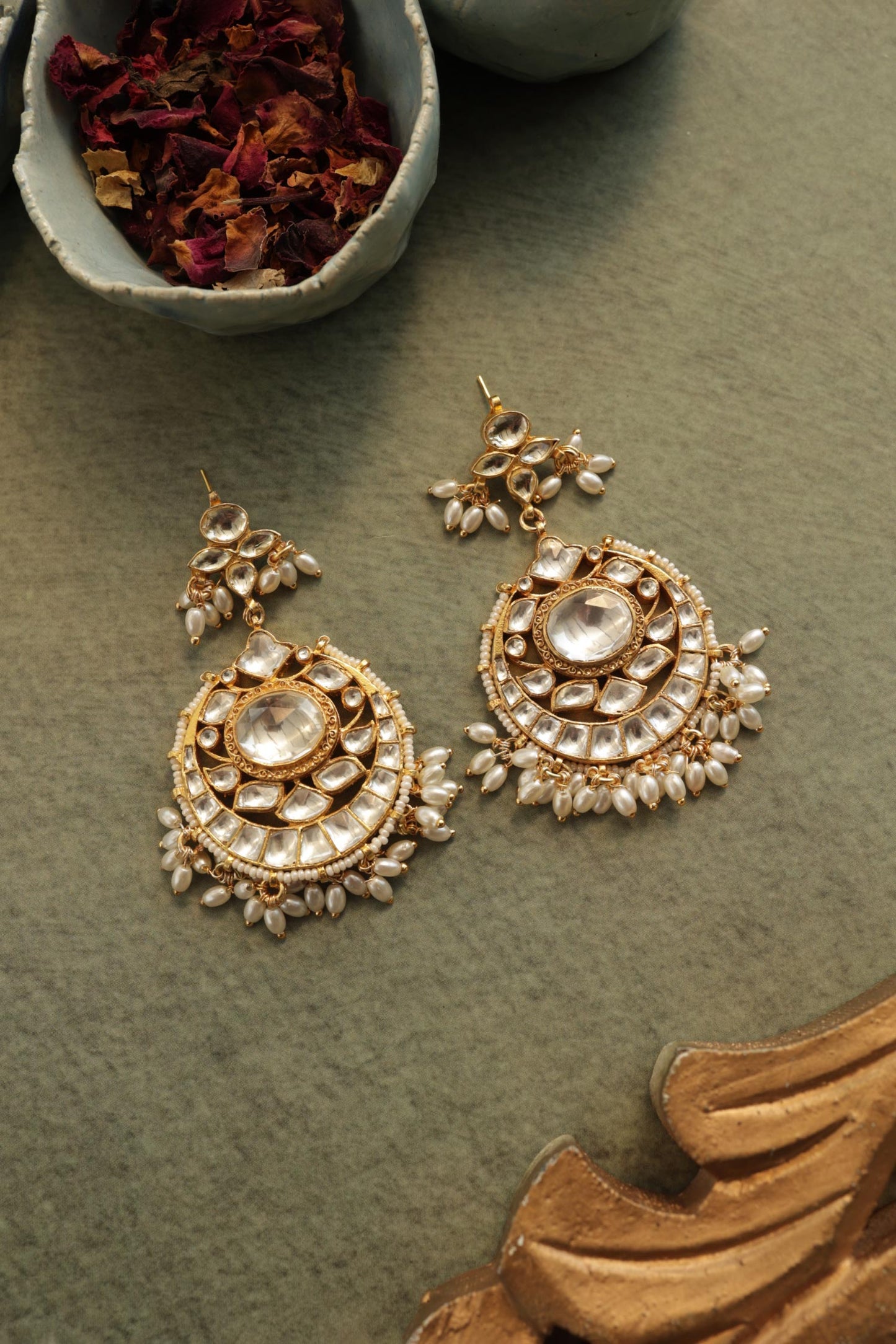 Kundan and pearls  Earrings 