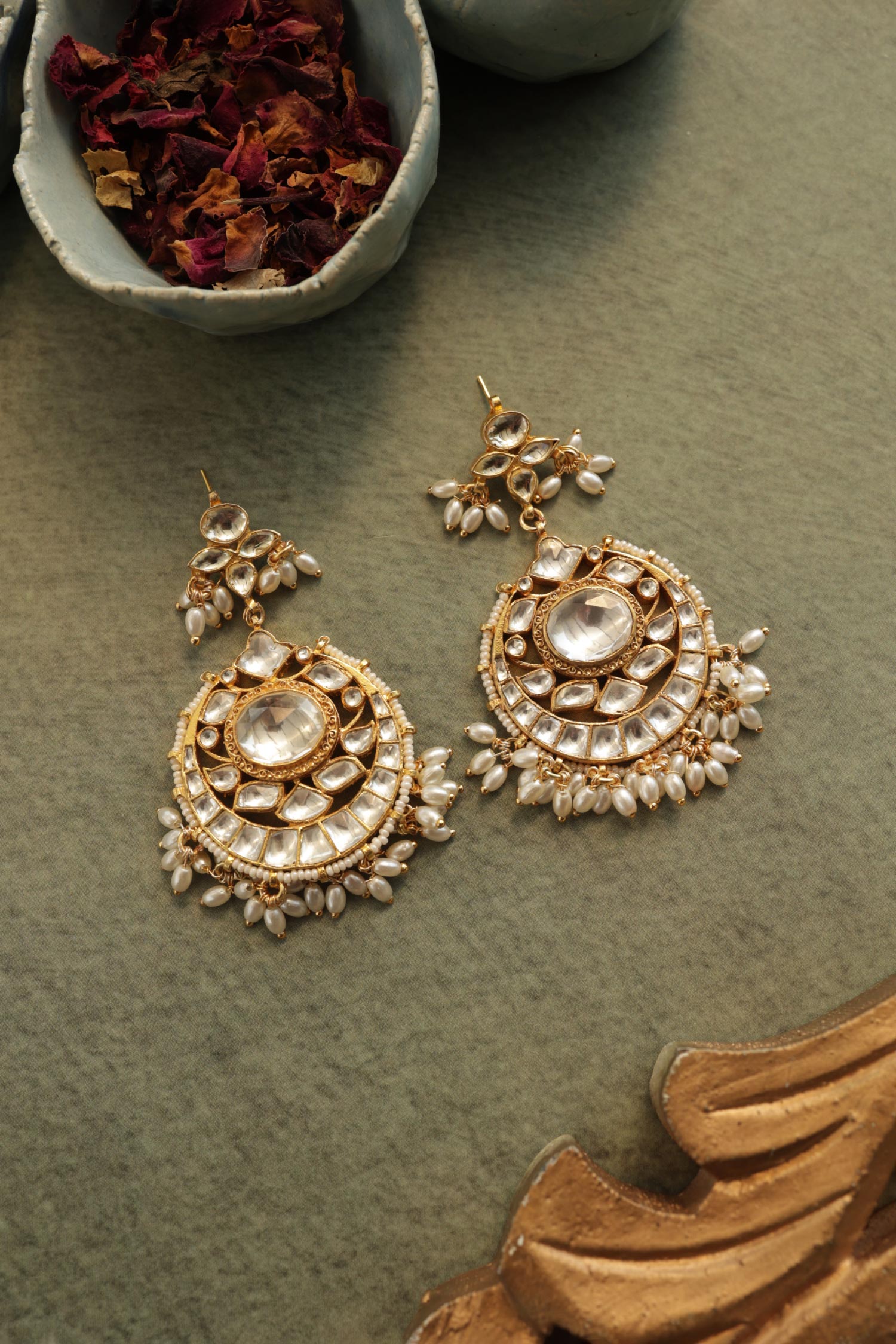 Kundan and pearls  Earrings 