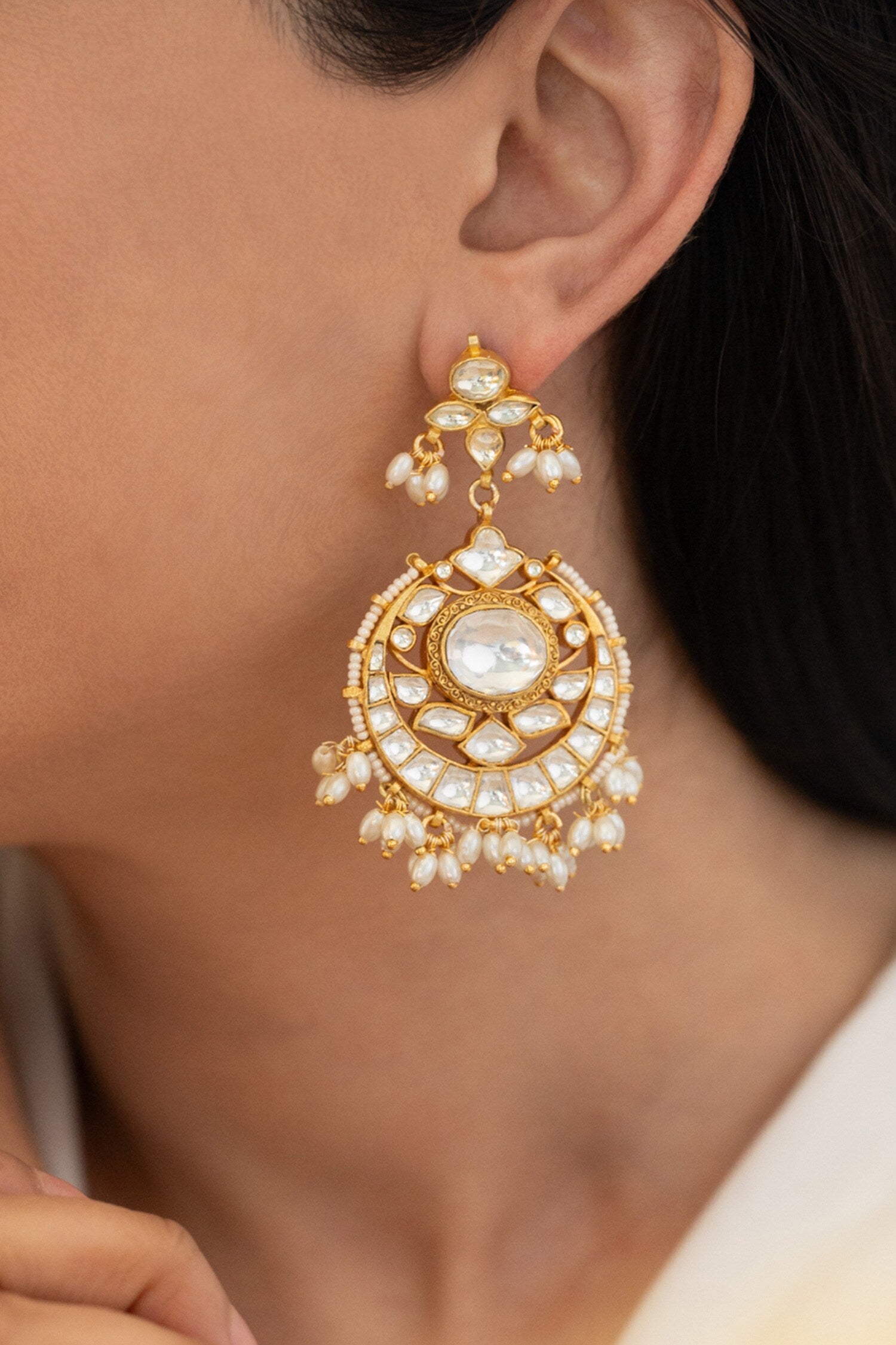 Kundan and pearls  Earrings 
