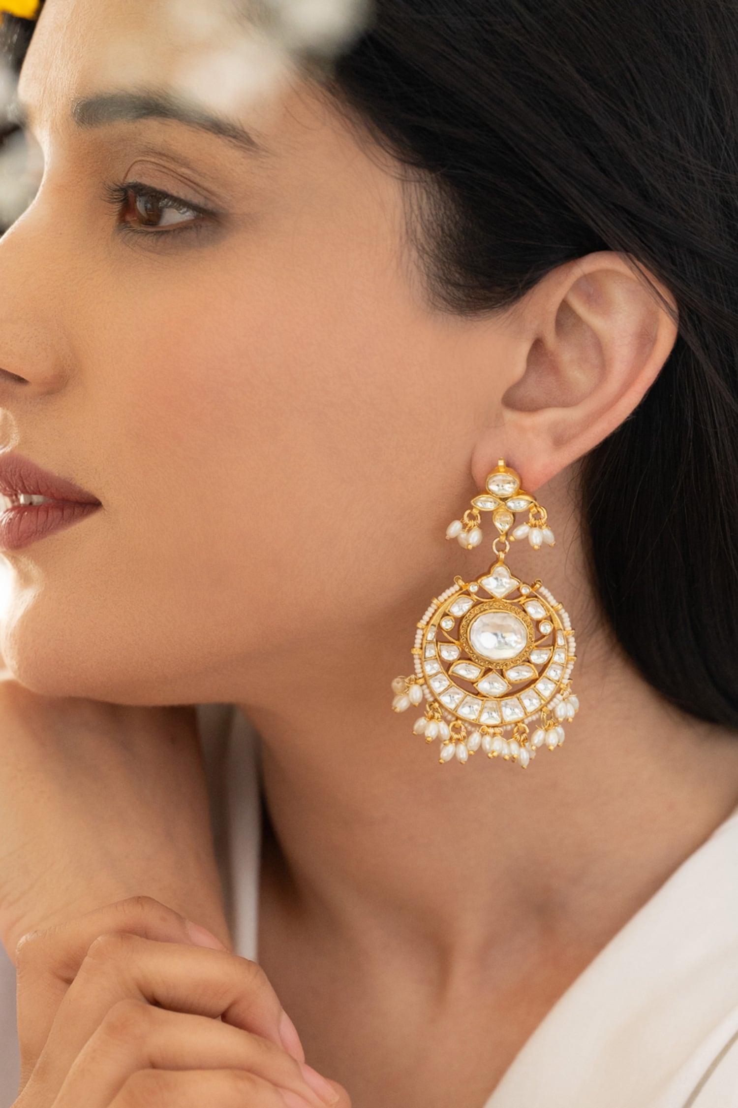 Kundan and pearls  Earrings 