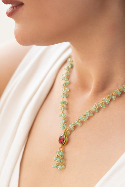 Mint Kundan Necklace 
