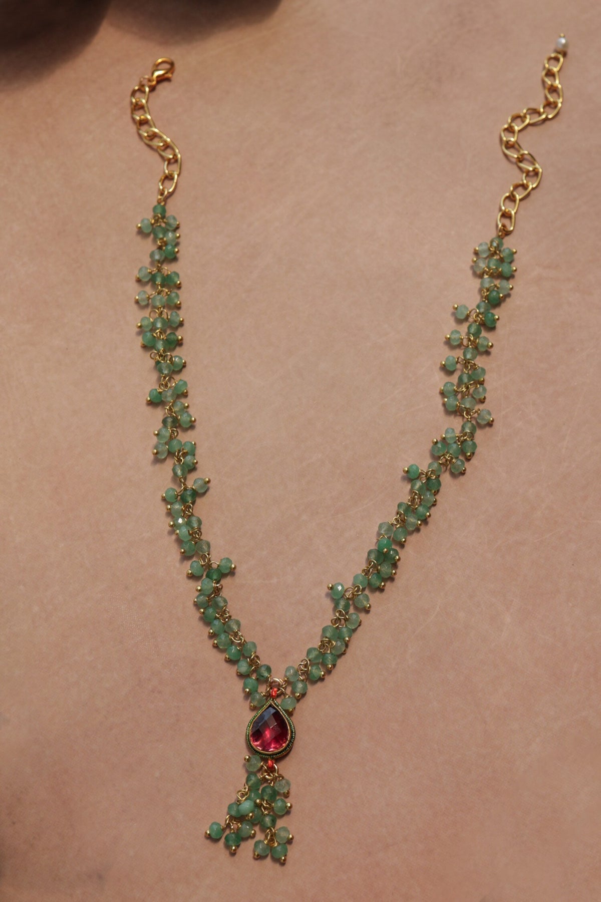 Mint Kundan Necklace 