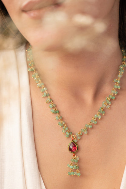Mint Kundan Necklace 