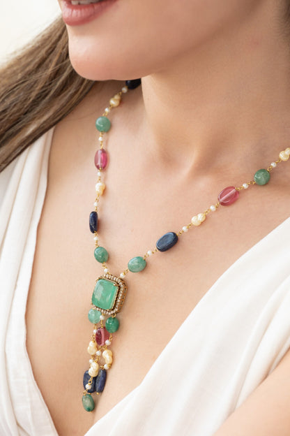 Multicolored Pendant Necklace 