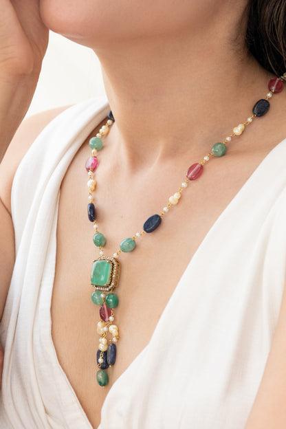 Multicolored Pendant Necklace 