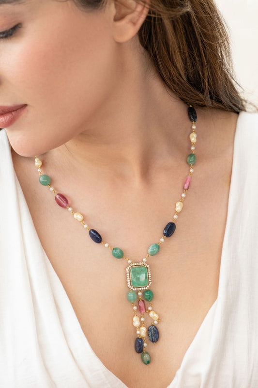 Multicolored Pendant Necklace 