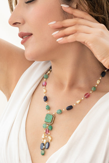 Multicolored Pendant Necklace 