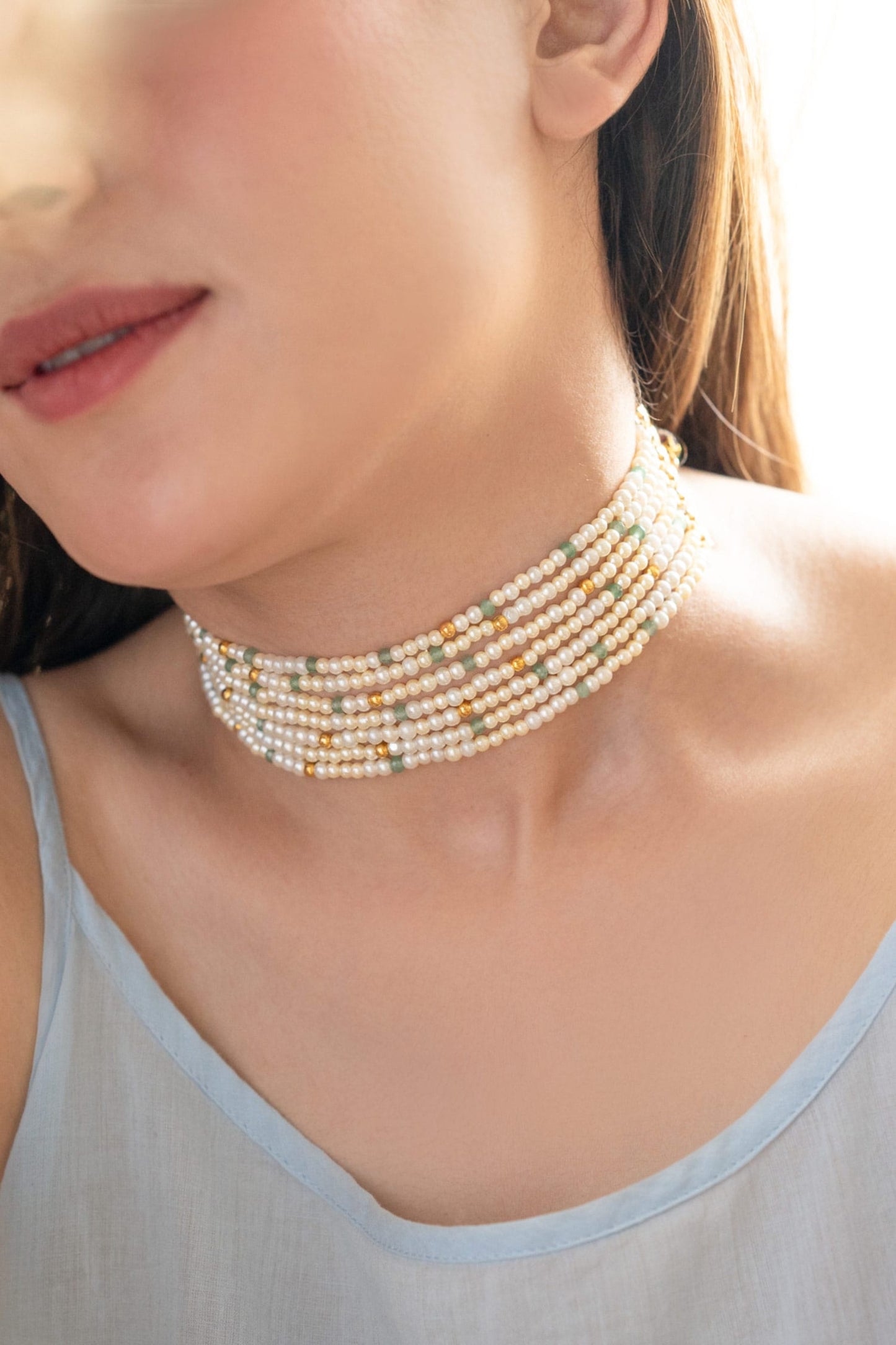 Pearl Choker Necklace 