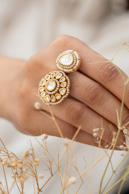 Floral Polki Ring 