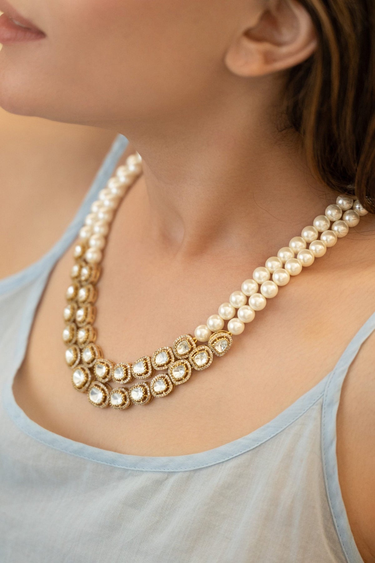 Polki Layered Necklace 
