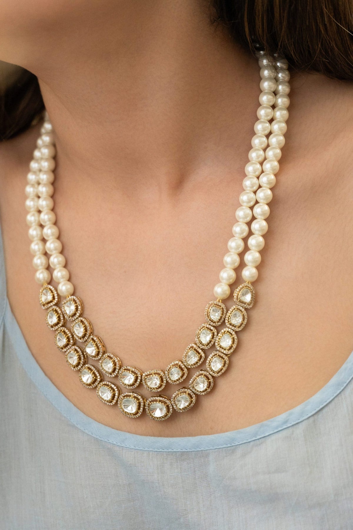 Polki Layered Necklace 