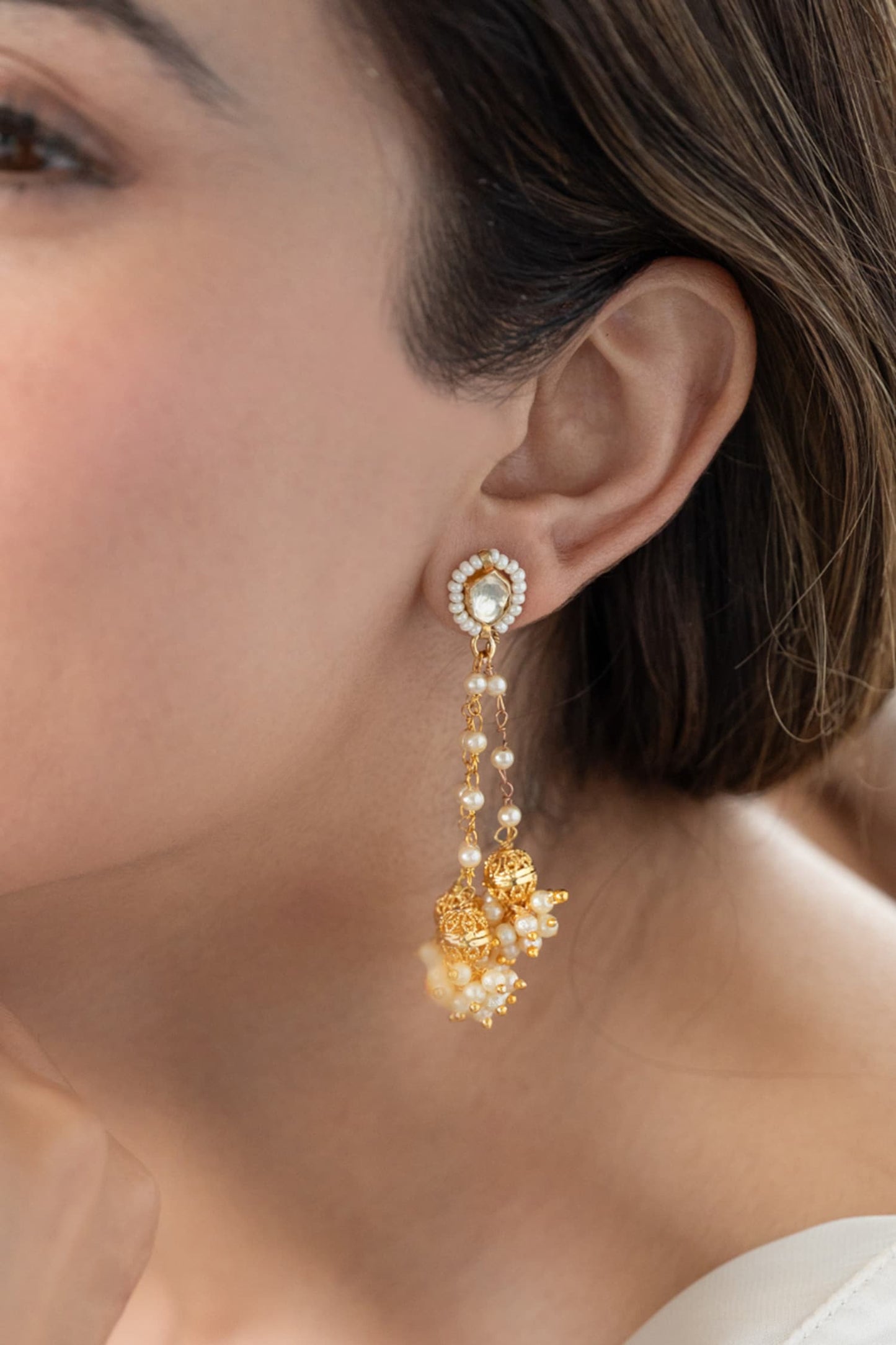 Kundan Dangler Earrings 