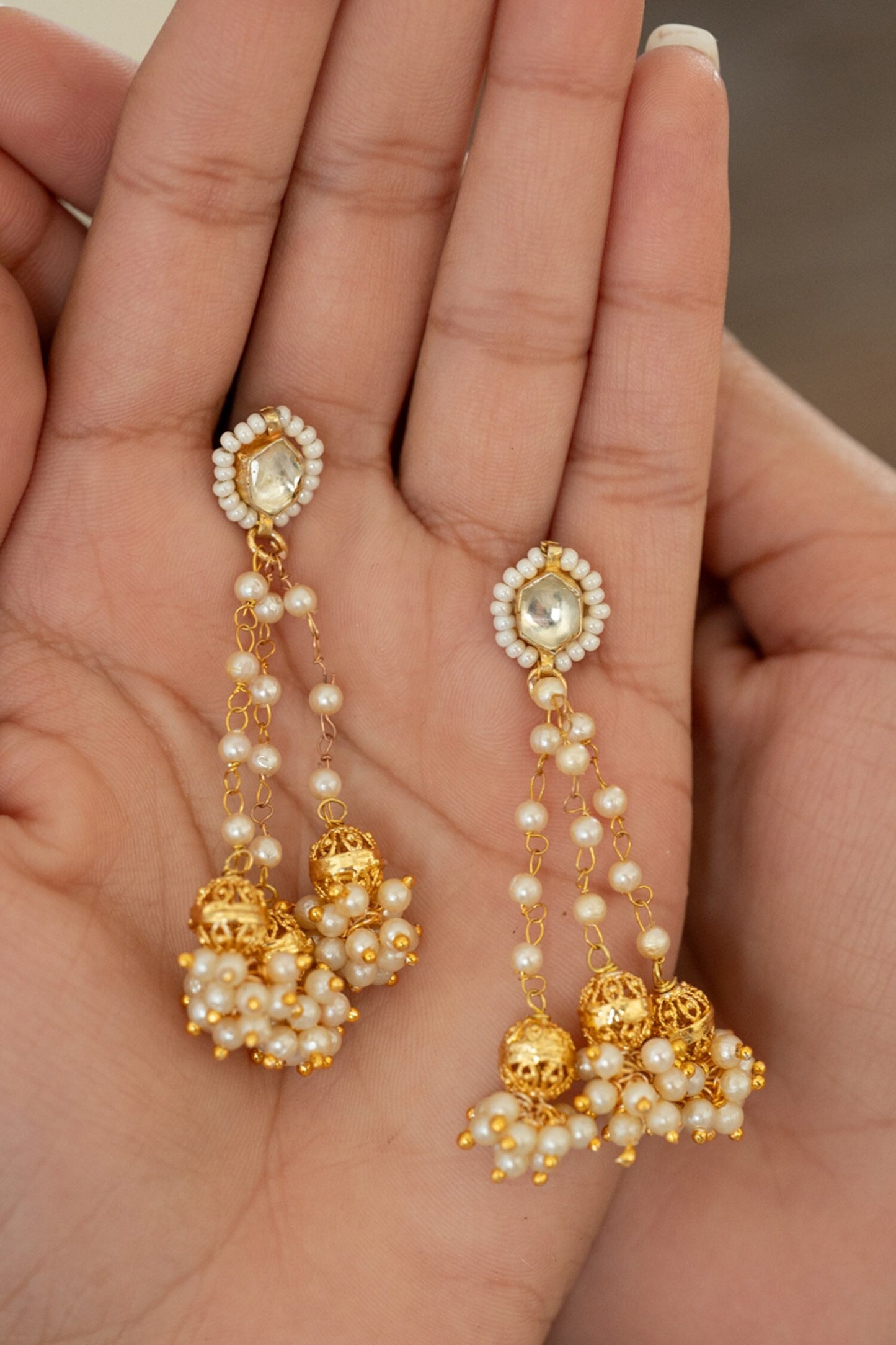 Kundan Dangler Earrings 
