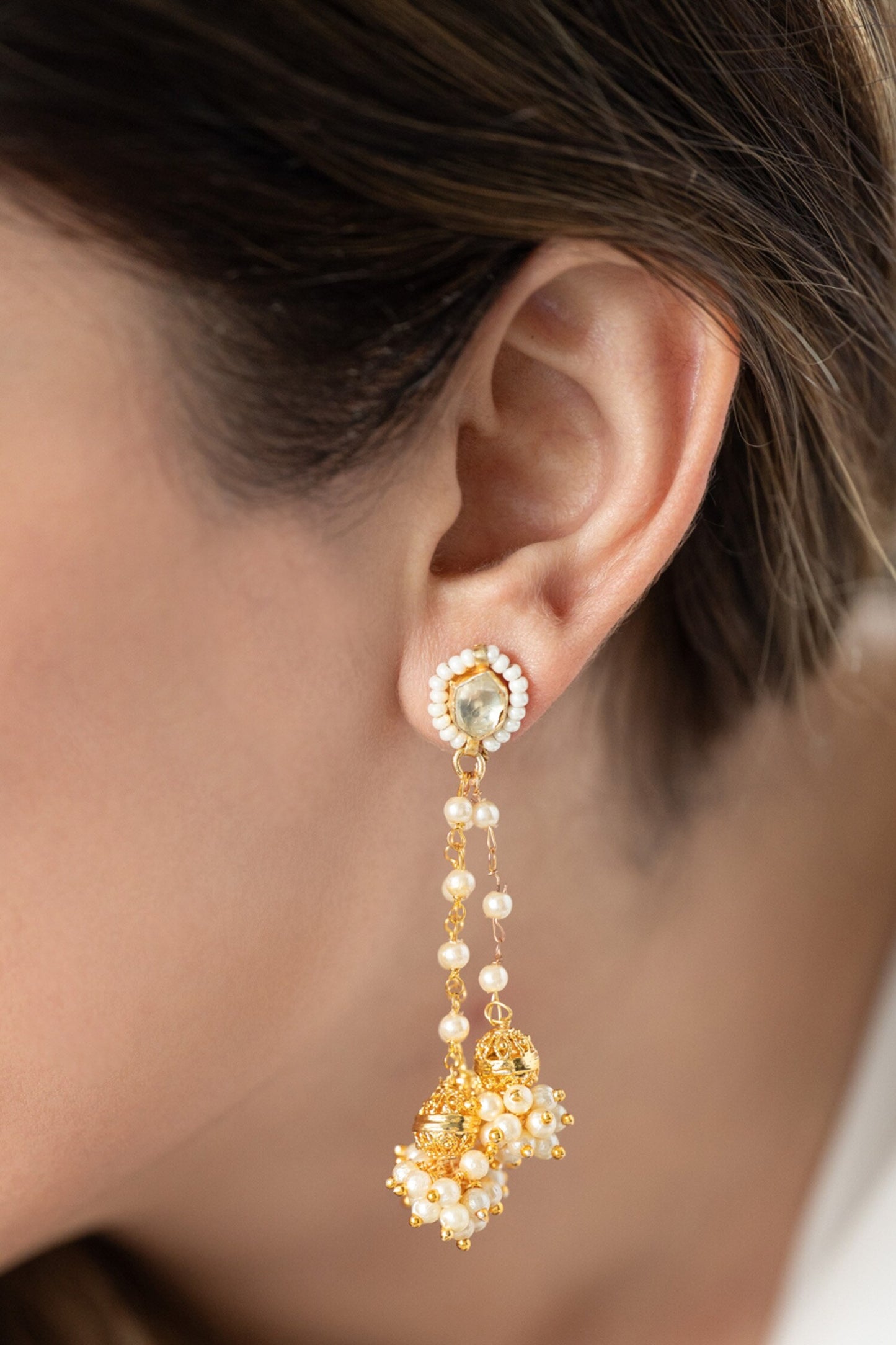 Kundan Dangler Earrings 