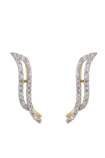 925 Silver Frangipani Earcuffs 