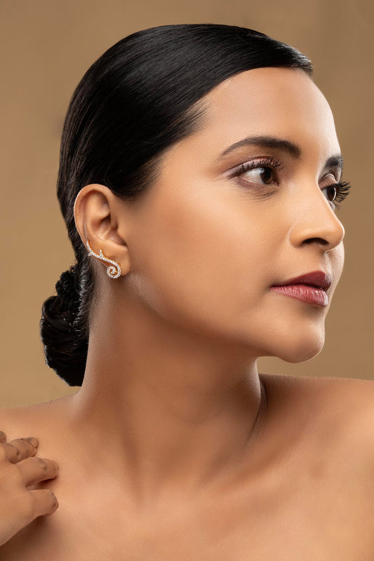 925 Silver Canna Earcuffs 