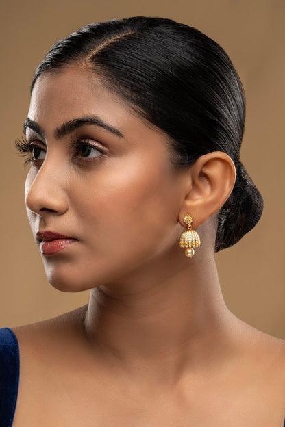 925 Silver Azalea Jhumkas 