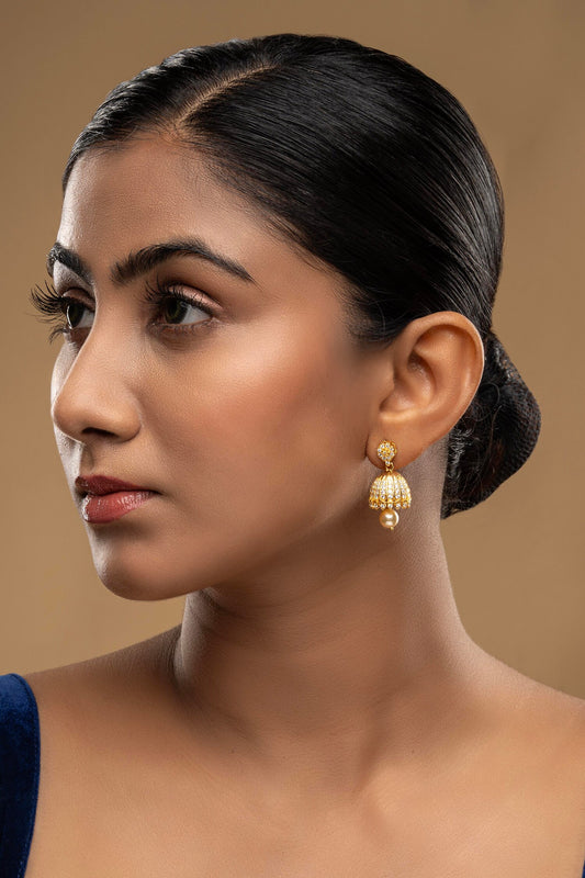 925 Silver Azalea Jhumkas 
