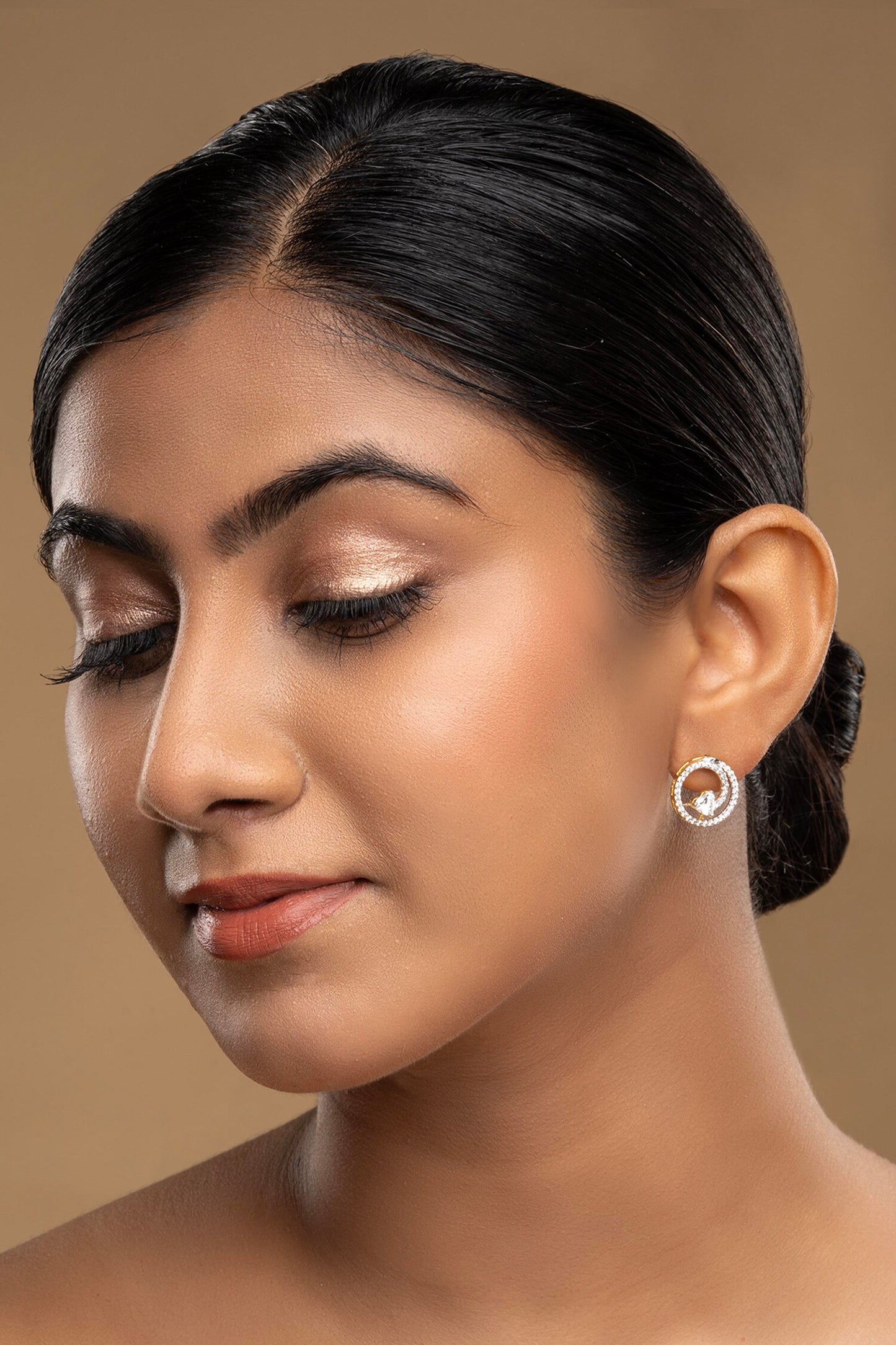 925 Silver Camellia Earrings 