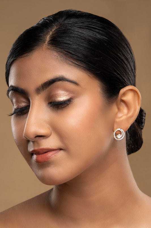 925 Silver Camellia Earrings 