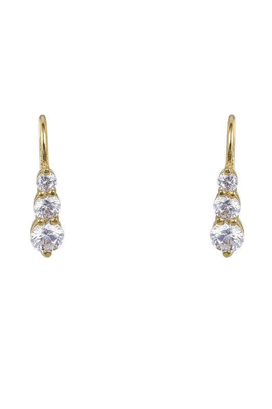 925 Silver Catmint Solitaire Earrings 