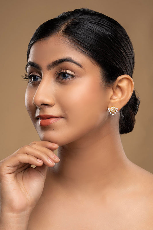 925 Silver Peony Earrings 