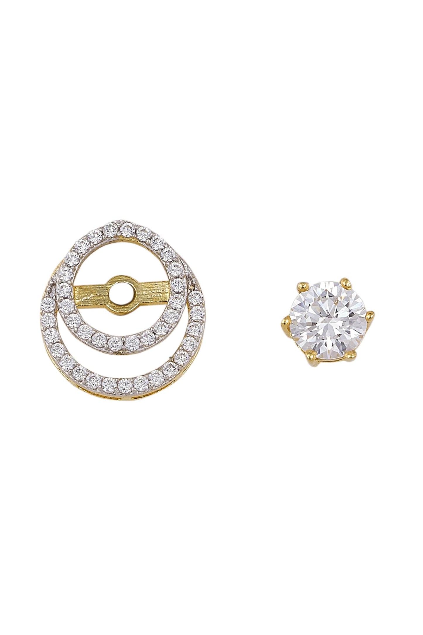 925 Silver Detachable Solitaire Earrings 