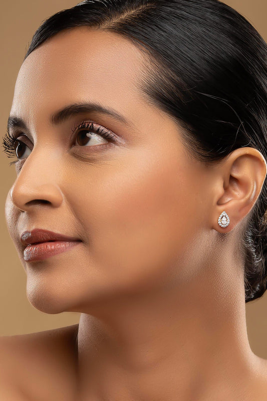 925 Silver Mini Pear Earrings 