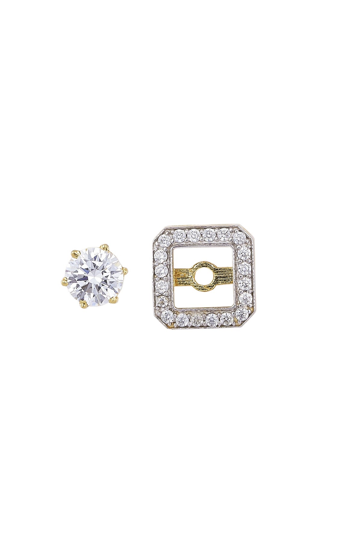925 Silver Detachable Jacket Earrings 