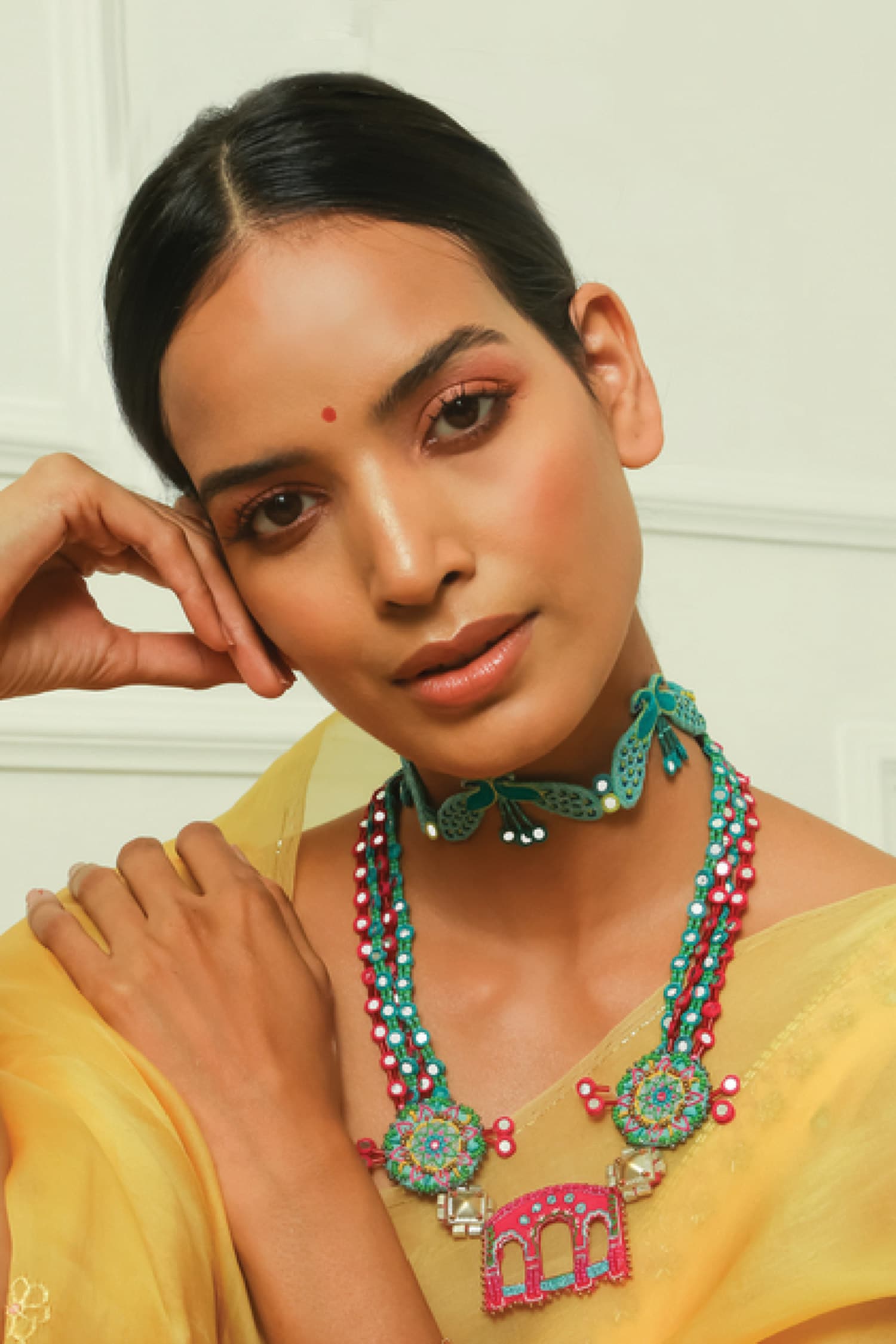 Pushpon Wali Embroidered Necklace 