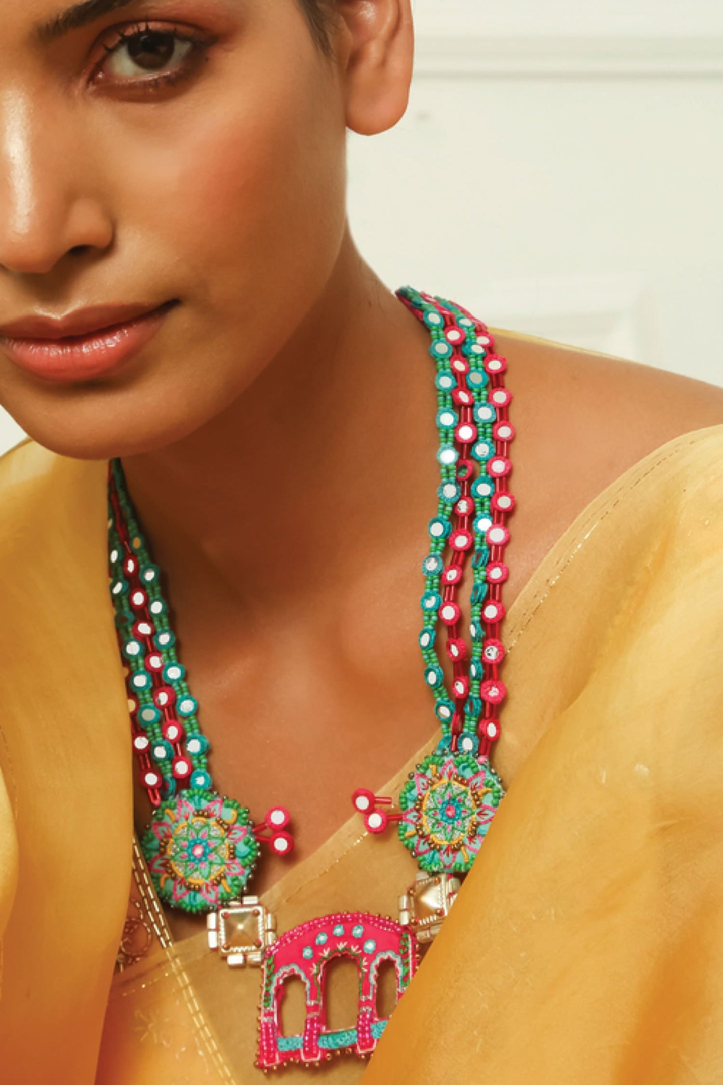 Pushpon Wali Embroidered Necklace 