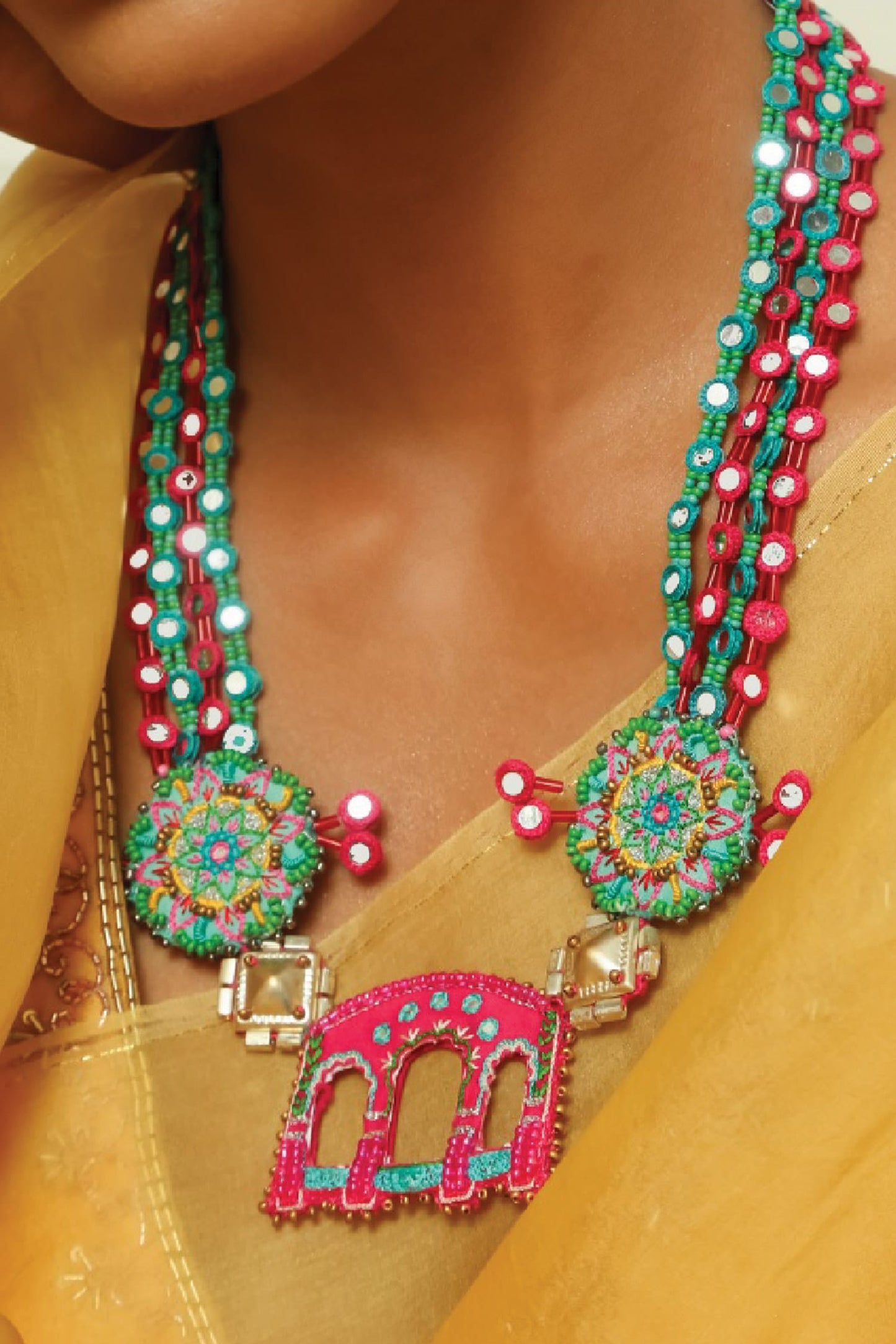 Pushpon Wali Embroidered Necklace 