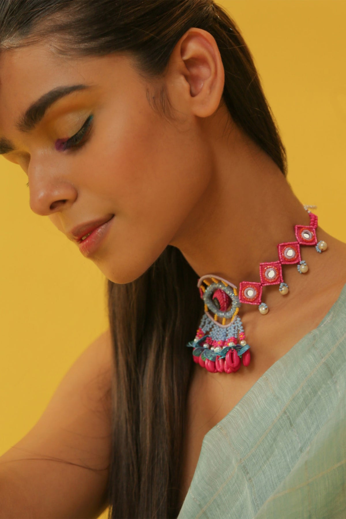 Handcrafted Evil Eye Choker 