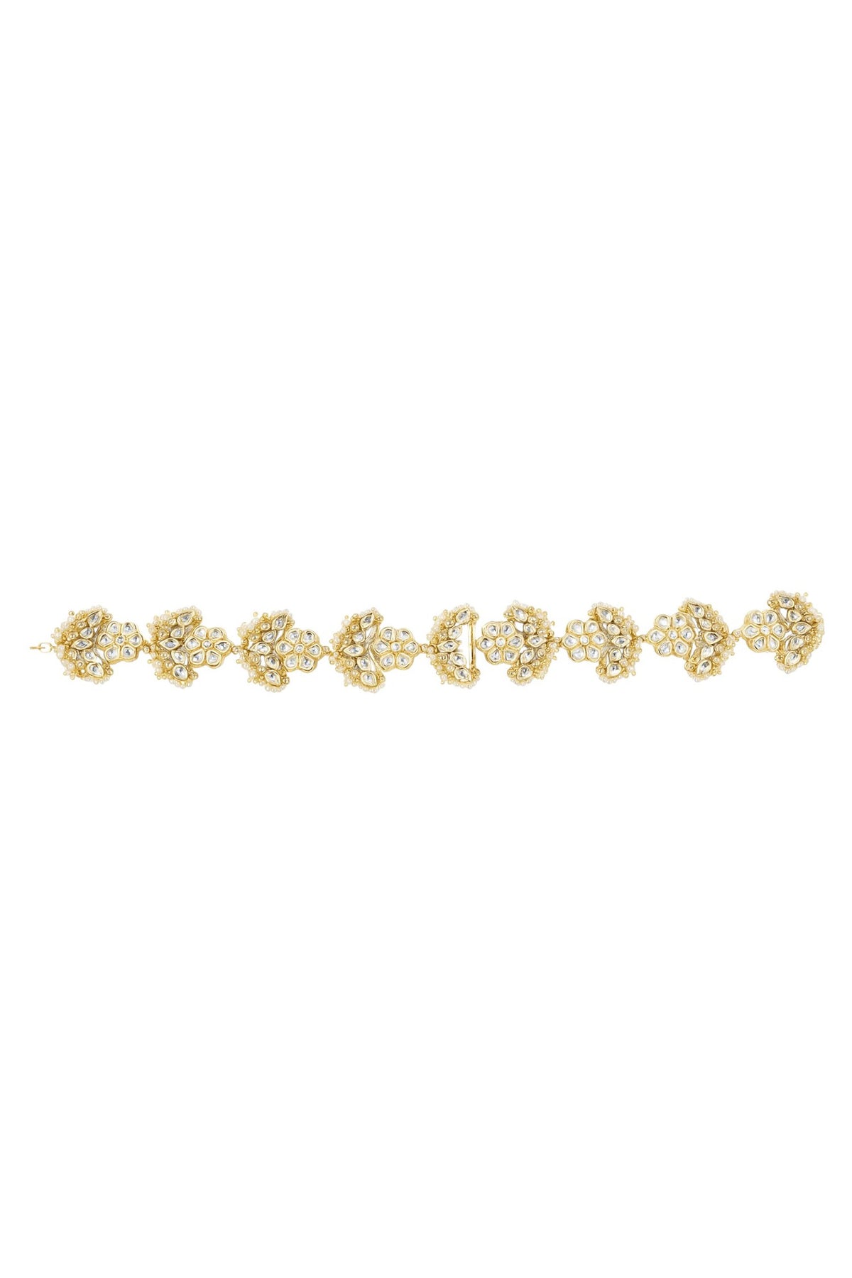 Gold Finish Imitation Kundan Mathapatti 