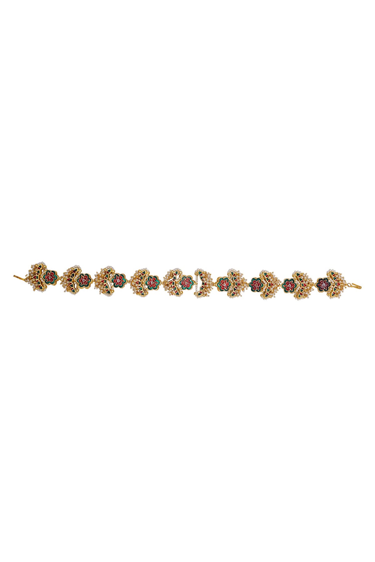 Gold Finish Imitation Kundan Mathapatti 