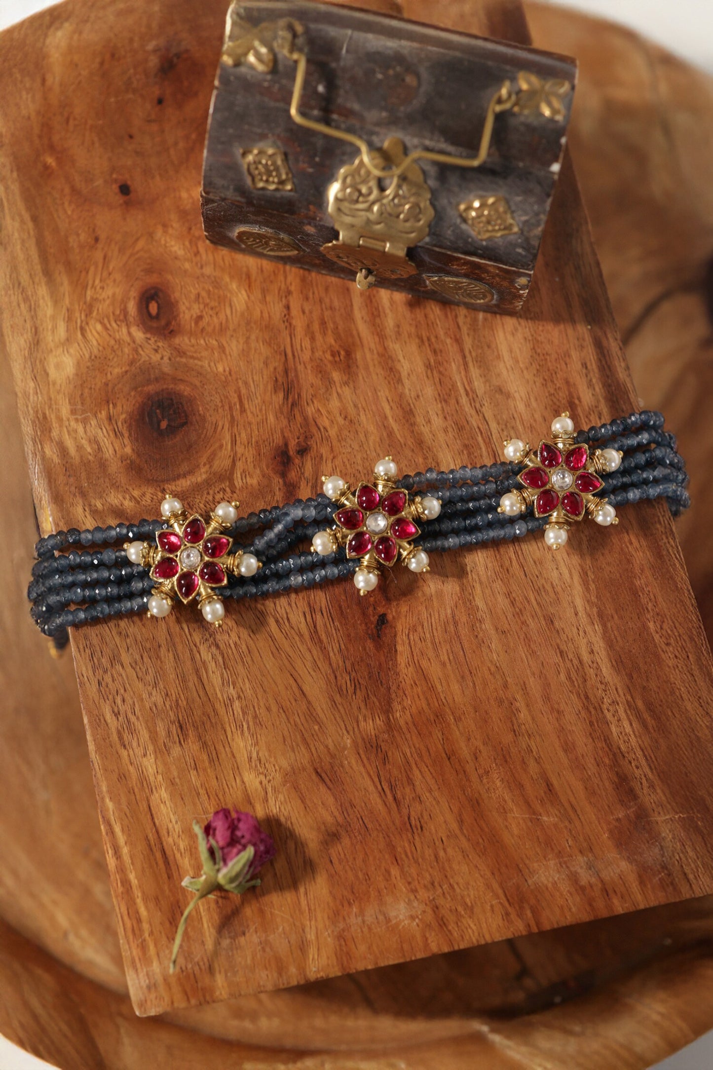 Blue Kundan Necklace 