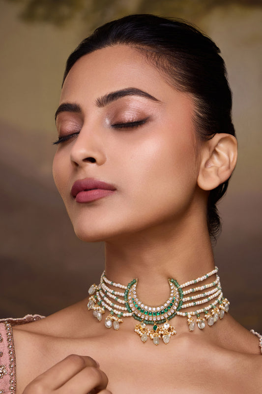 Crescent Choker Necklace 