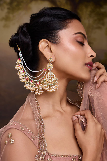 Mint Kundan Earrings 
