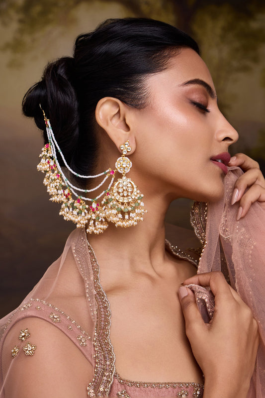 Mint Kundan Earrings 