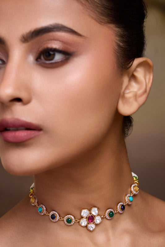 Navrattan Choker Necklace 