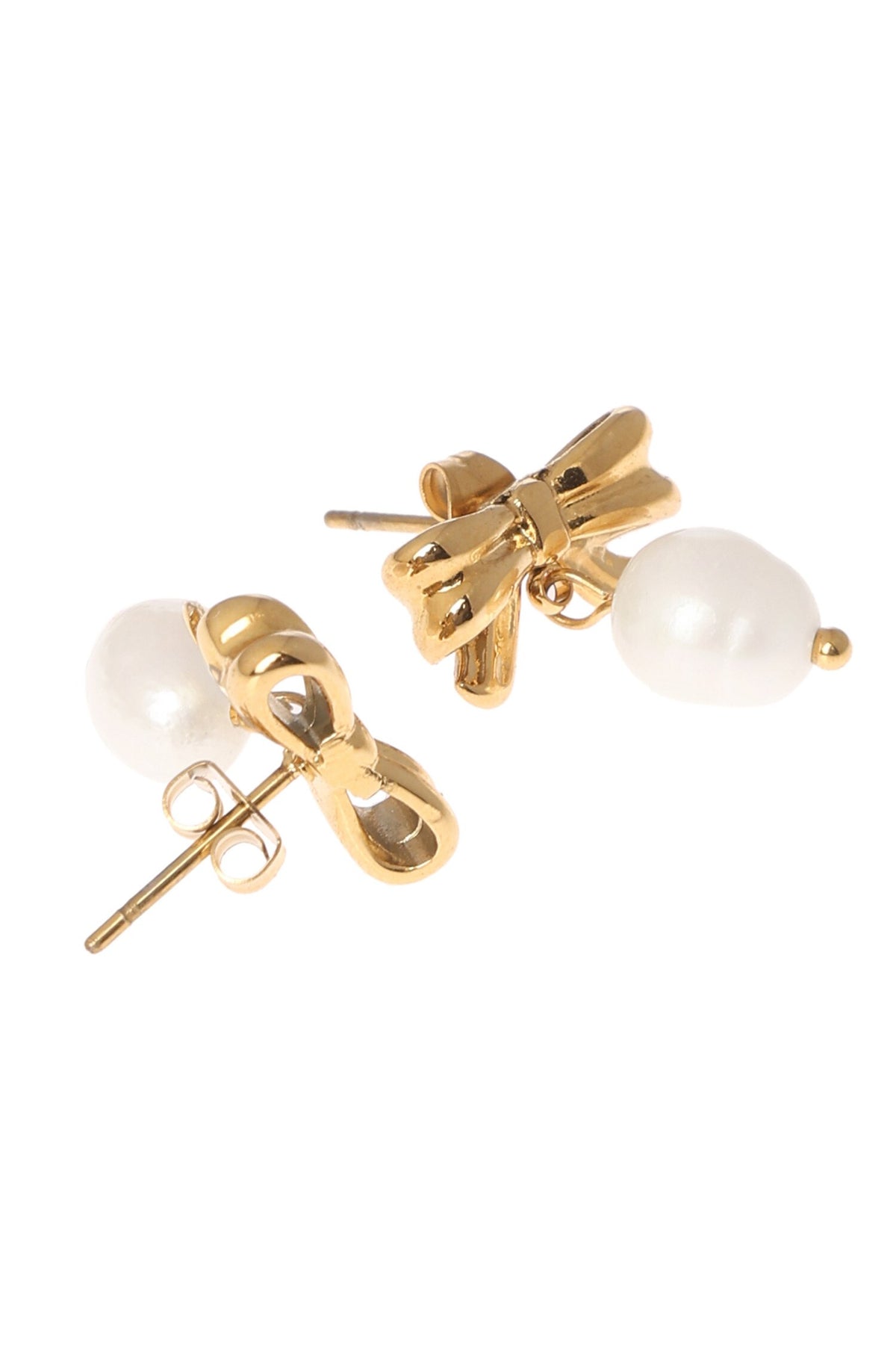 Bow Charm Dang Earrings 