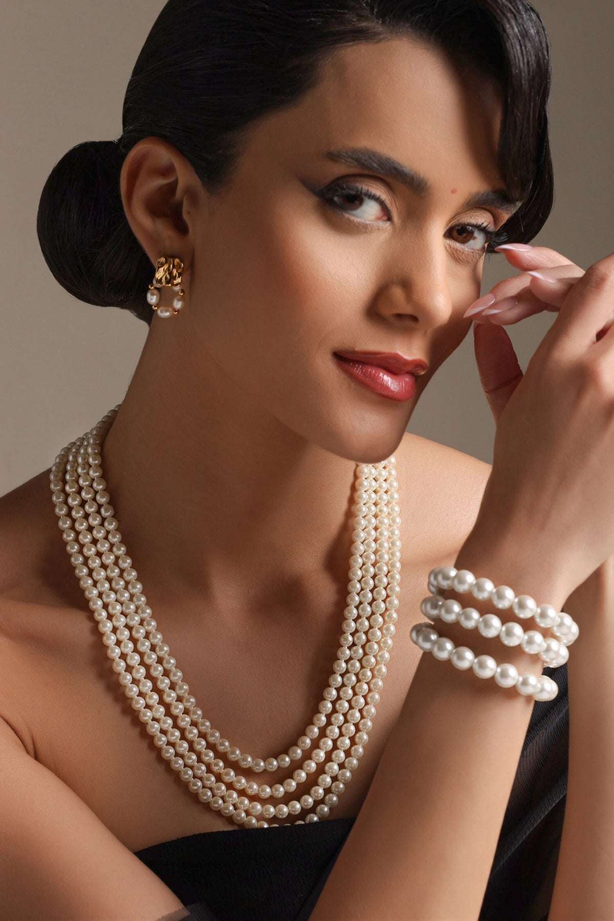 4 Strand Mala Necklace 