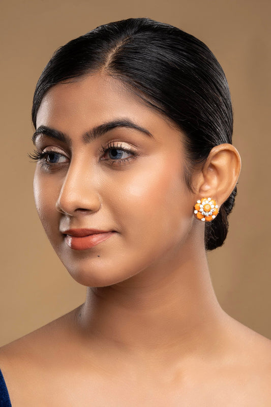 925 Silver Coral Earrings 