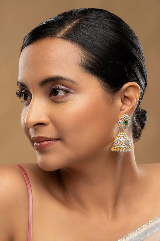 925 Silver 3-Way Jhumki Earrings 