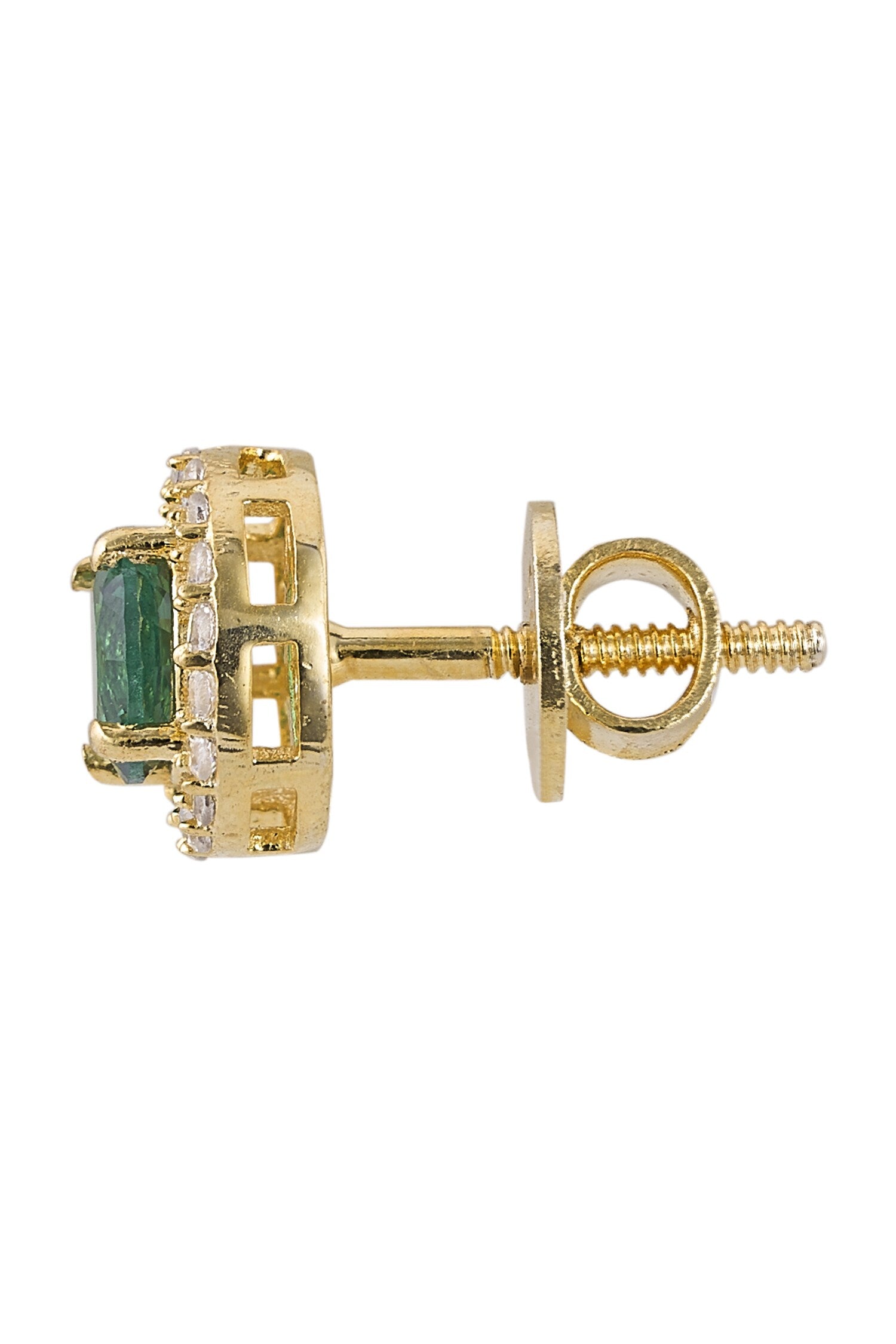925 Silver Emerald Studs 