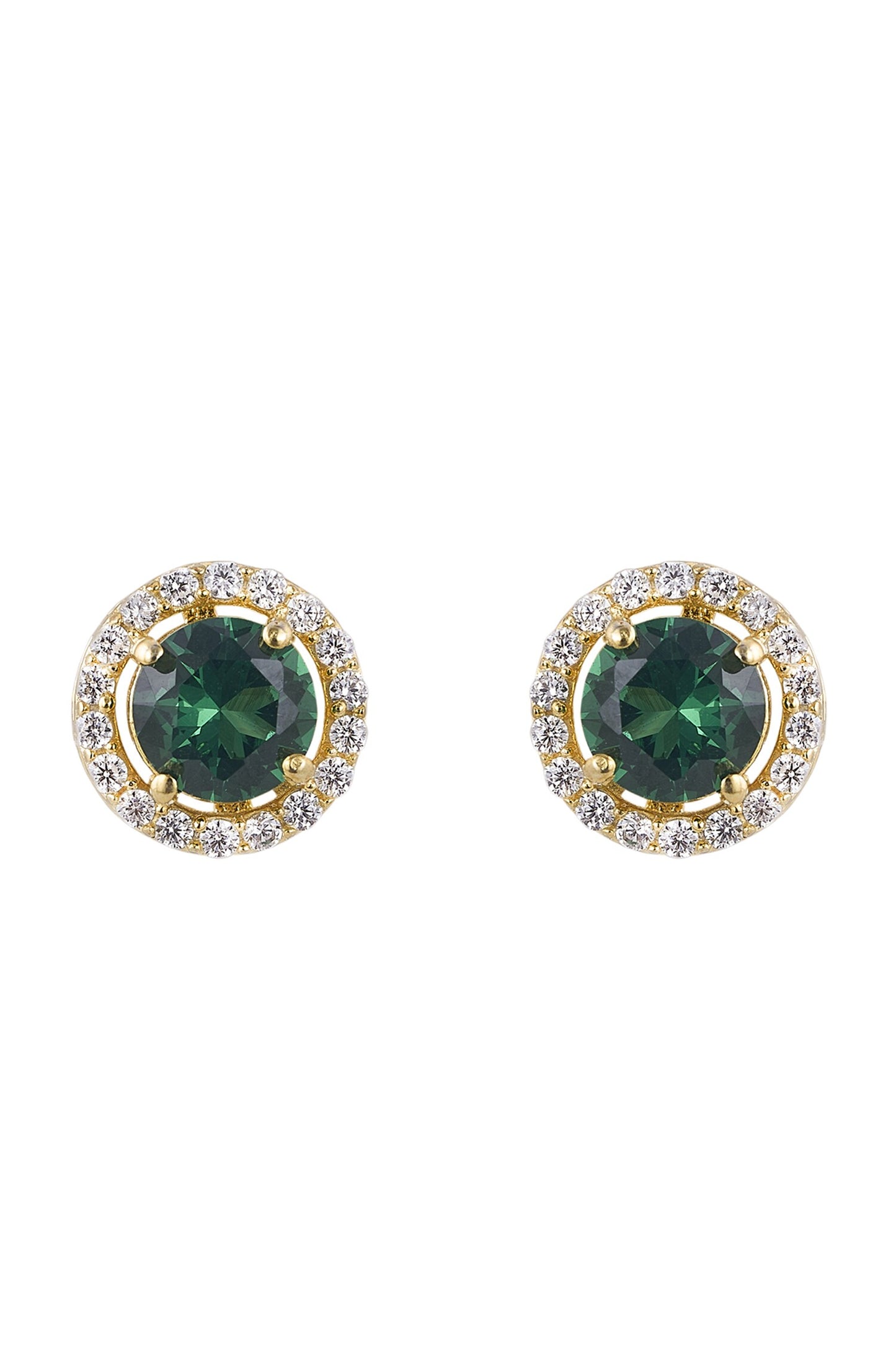 925 Silver Emerald Studs 