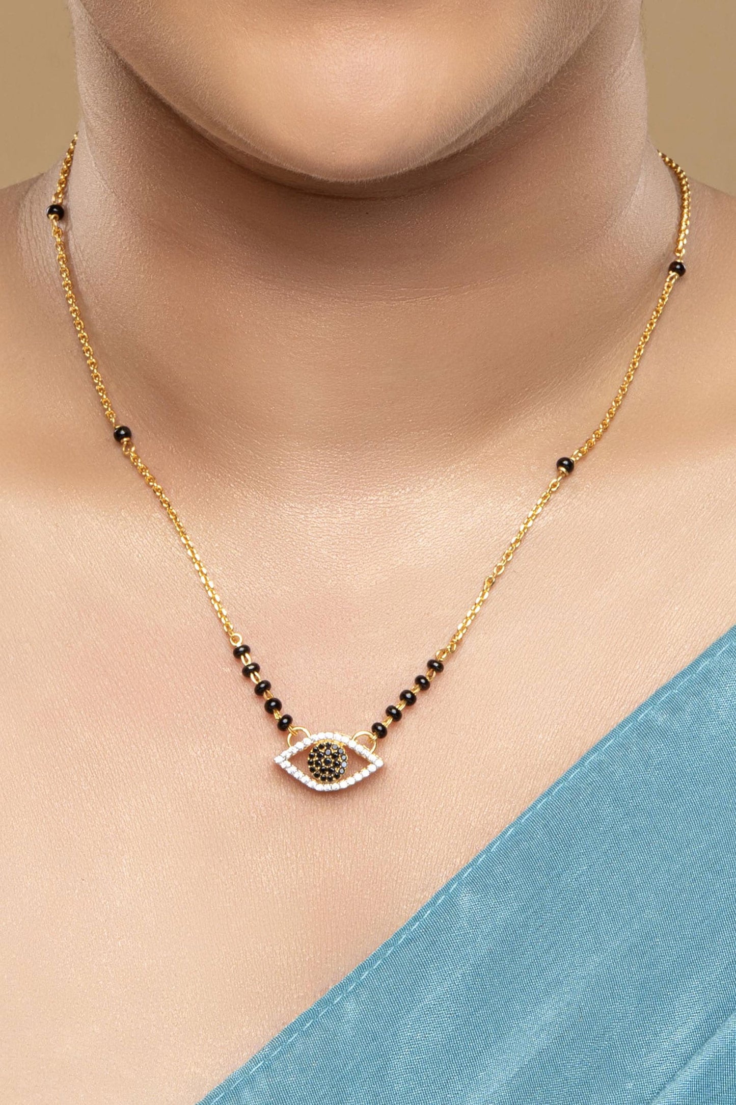 925 Silver Evil Eye Mangalsutra 