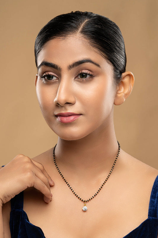 925 Silver Solitaire Mangalsutra 