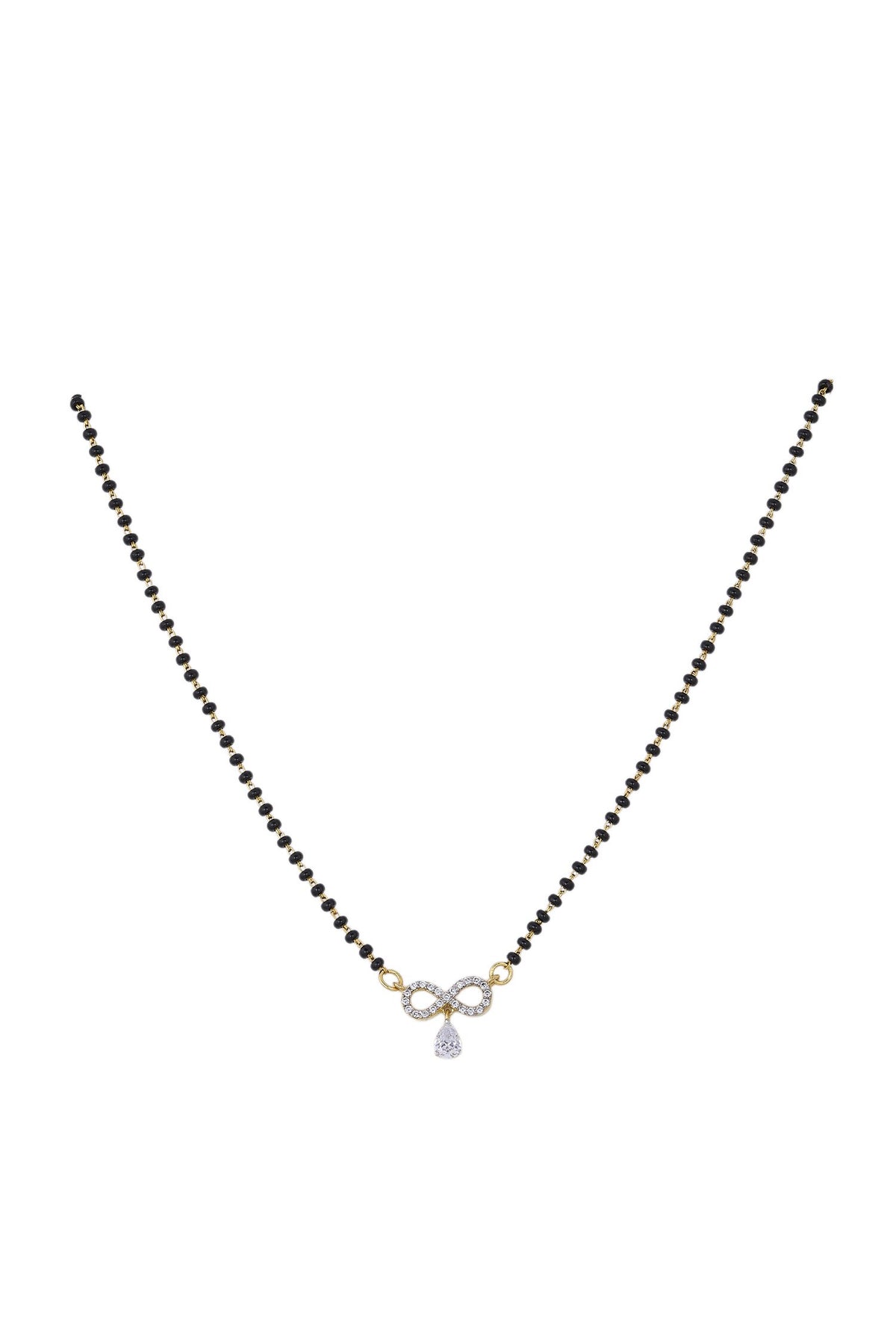 925 Silver Infinity Drop Mangalsutra 